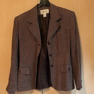 Emporio Armani Brown Striped Men's Blazer